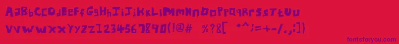 UnlimitedOutdoors Font – Purple Fonts on Red Background