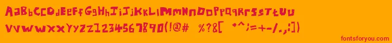 UnlimitedOutdoors Font – Red Fonts on Orange Background