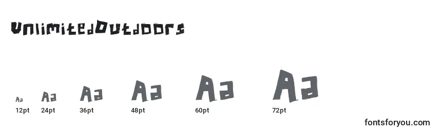 UnlimitedOutdoors Font Sizes