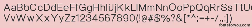 フォントNeogramMedium – ピンクの背景に黒い文字