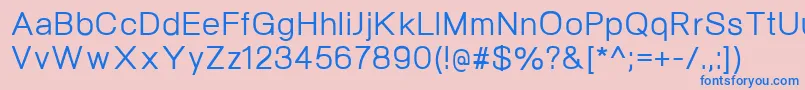 フォントNeogramMedium – ピンクの背景に青い文字
