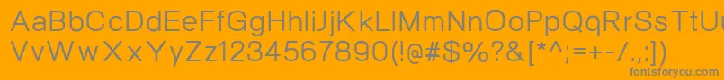 NeogramMedium Font – Gray Fonts on Orange Background