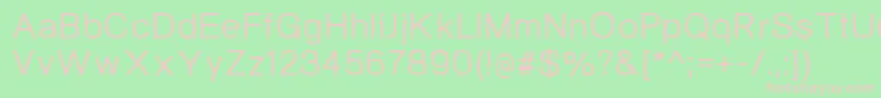 フォントNeogramMedium – 緑の背景にピンクのフォント