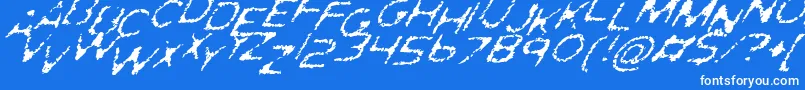 fuente GhostlyPrintsItalic – Fuentes Blancas Sobre Fondo Azul