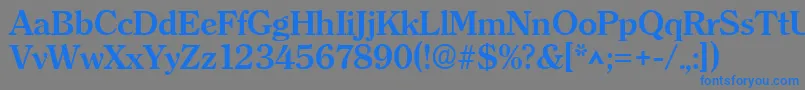 ClearfaceBold Font – Blue Fonts on Gray Background