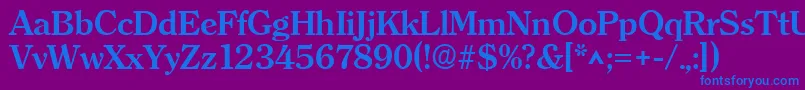 ClearfaceBold Font – Blue Fonts on Purple Background
