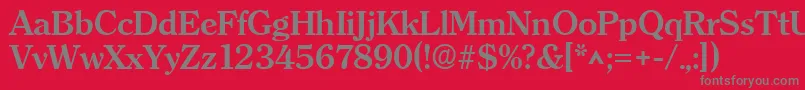 ClearfaceBold Font – Gray Fonts on Red Background