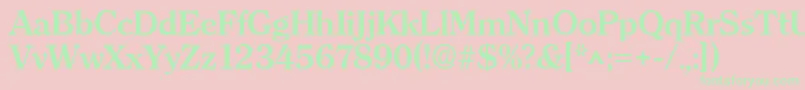 ClearfaceBold-Schriftart – Grüne Schriften auf rosa Hintergrund