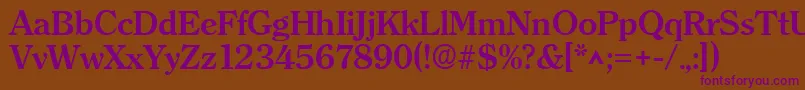 ClearfaceBold Font – Purple Fonts on Brown Background