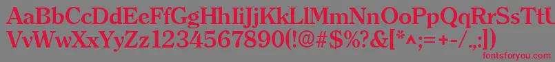 ClearfaceBold Font – Red Fonts on Gray Background