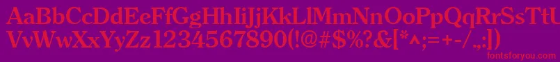 ClearfaceBold Font – Red Fonts on Purple Background