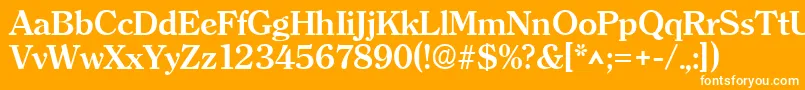 ClearfaceBold Font – White Fonts on Orange Background