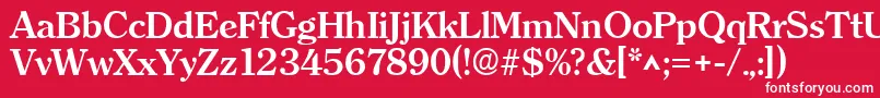 ClearfaceBold Font – White Fonts on Red Background