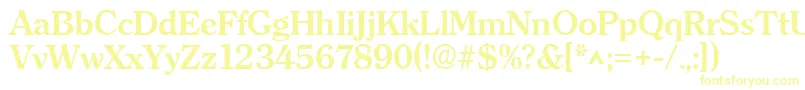 フォントClearfaceBold – 白い背景に黄色の文字