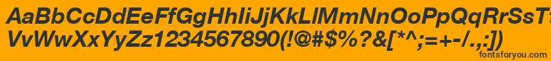 ContextRepriseSsiBoldItalic Font – Black Fonts on Orange Background