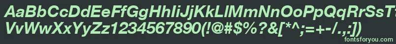 フォントContextRepriseSsiBoldItalic – 黒い背景に緑の文字