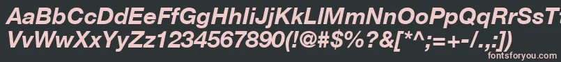Шрифт ContextRepriseSsiBoldItalic – розовые шрифты на чёрном фоне