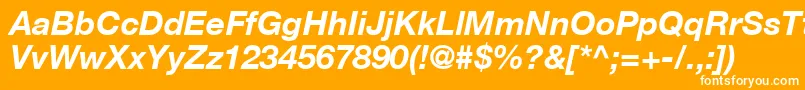 フォントContextRepriseSsiBoldItalic – オレンジの背景に白い文字