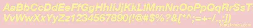 ContextRepriseSsiBoldItalic Font – Yellow Fonts on Pink Background