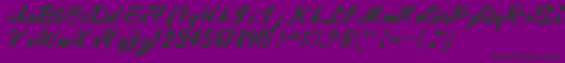 Fonte Tracytracy68Regular – fontes pretas em um fundo violeta