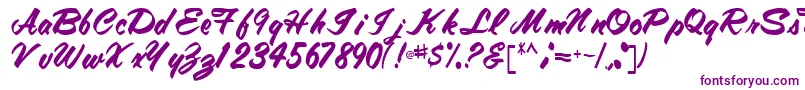 Tracytracy68Regular Font – Purple Fonts on White Background