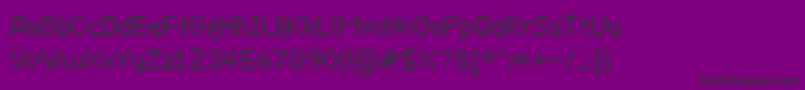 Fonte Virus43 – fontes pretas em um fundo violeta