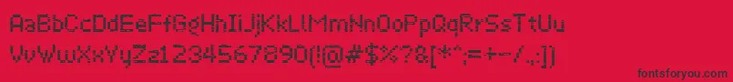 Virus43 Font – Black Fonts on Red Background