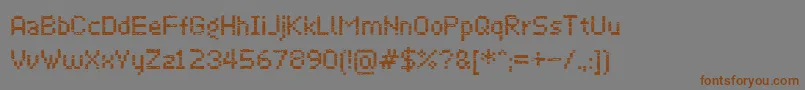 Virus43 Font – Brown Fonts on Gray Background