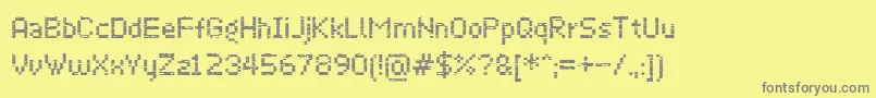 Virus43 Font – Gray Fonts on Yellow Background