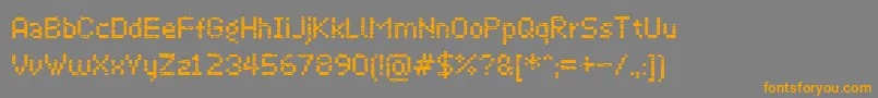 Virus43 Font – Orange Fonts on Gray Background