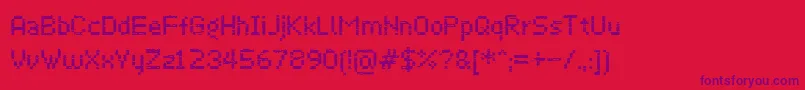 Virus43 Font – Purple Fonts on Red Background