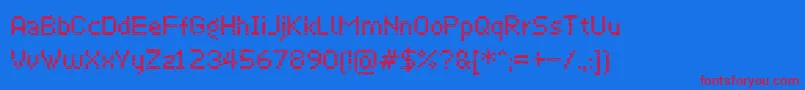 Virus43 Font – Red Fonts on Blue Background