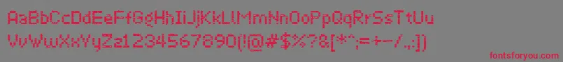 Virus43 Font – Red Fonts on Gray Background