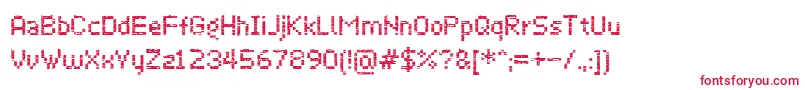 Virus43 Font – Red Fonts on White Background