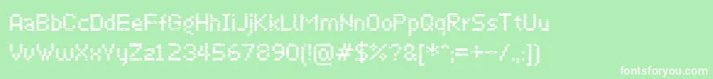 Virus43 Font – White Fonts on Green Background