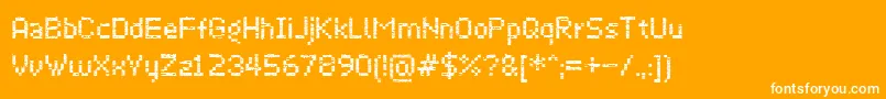 Virus43 Font – White Fonts on Orange Background