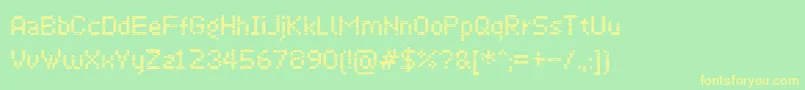 Virus43 Font – Yellow Fonts on Green Background