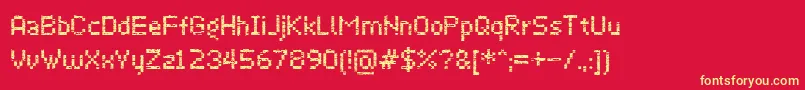 Virus43 Font – Yellow Fonts on Red Background