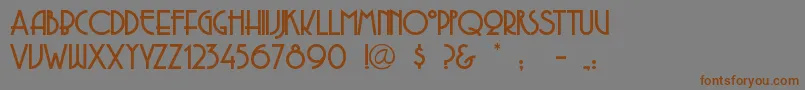 Copasetic Font – Brown Fonts on Gray Background