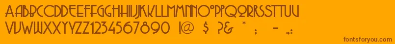 Copasetic Font – Brown Fonts on Orange Background
