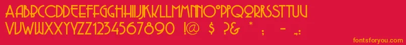 Copasetic Font – Orange Fonts on Red Background