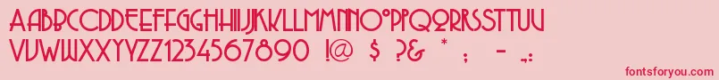Copasetic Font – Red Fonts on Pink Background