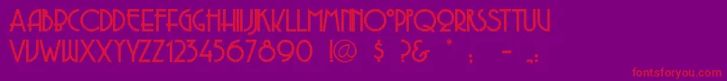 fuente Copasetic – Fuentes Rojas Sobre Fondo Morado