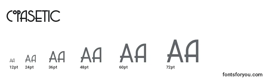Размеры шрифта Copasetic