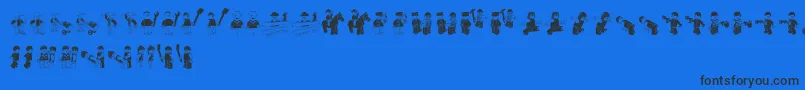 LegoSystem Font – Black Fonts on Blue Background