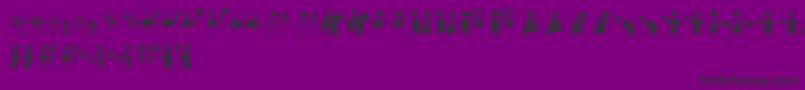 フォントLegoSystem – 紫の背景に黒い文字