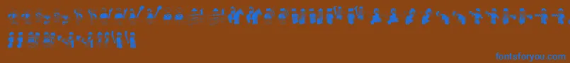 Шрифт LegoSystem – синие шрифты на коричневом фоне
