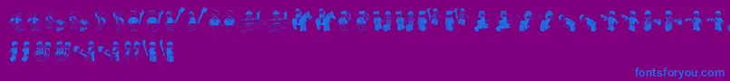 LegoSystem Font – Blue Fonts on Purple Background