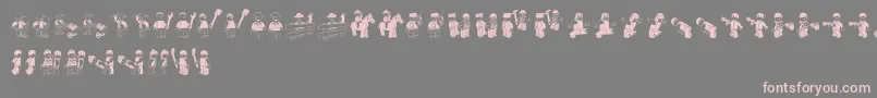 LegoSystem Font – Pink Fonts on Gray Background