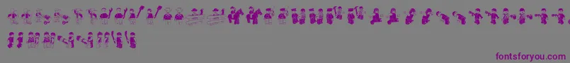 LegoSystem Font – Purple Fonts on Gray Background